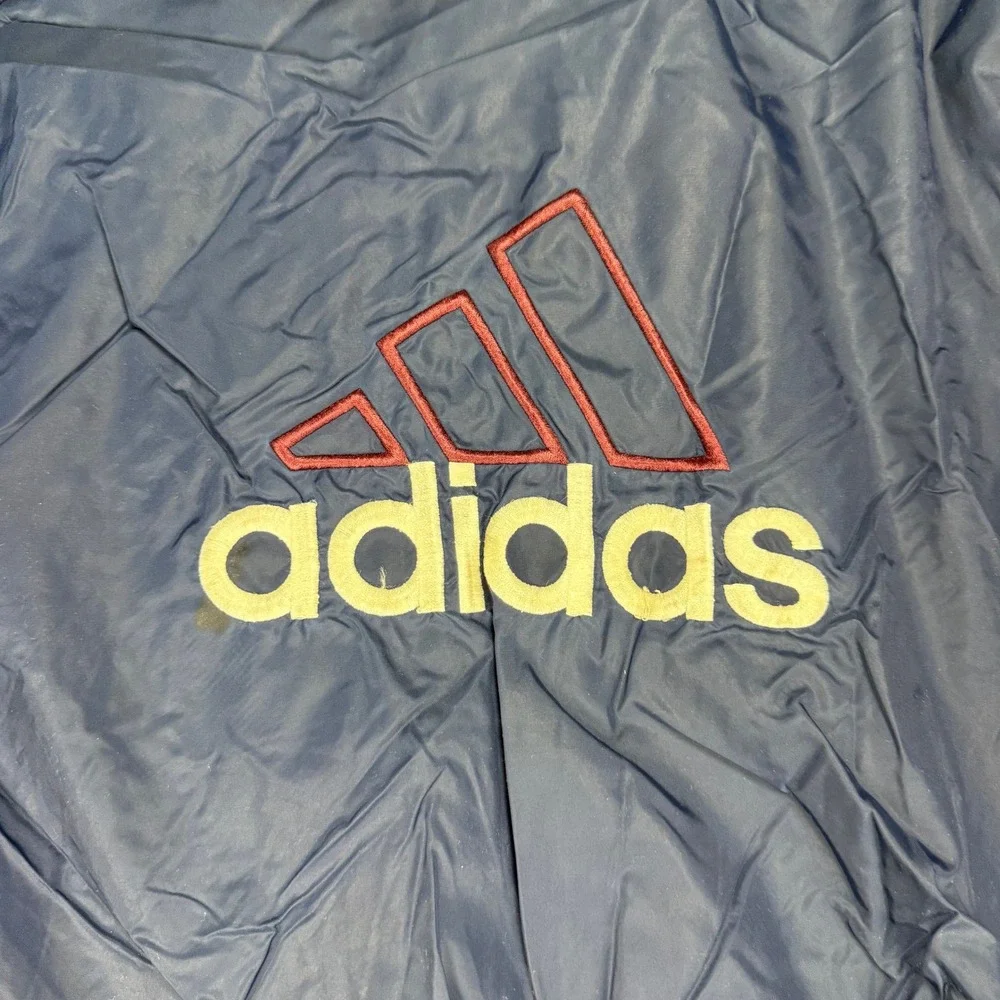 Vintage‎ Adidas Windbreaker Jacket Full Zip Navy Blue 90s Retro Mens